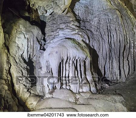 Stock Image - Stalagmite in the shape of an elephant, cave, Elephant Cave, Taman Negara National Park, Jerantut, Pahang, Malaysia, Asia. Fotosearch