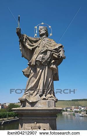Statue on the Old Main Bridge, Wurzburg, Lower Franconia, Bavaria, Germany, Europe View Large Photo Image Stock Photo - Statue on the Old Main Bridge, Wurzburg, Lower Franconia, Bavaria, Germany, Europe. Fotosearch