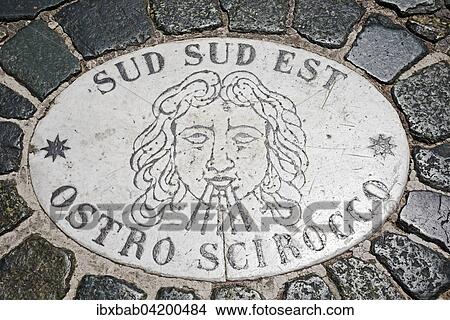 Sud Sud Est, Ostro Scirocco, wind rose, wind direction, marble slabs, Piazza di San Pietro, St. Peter's Square, Rome, Lazio, Italy, Europe View Large Photo Image Picture - Sud Sud Est, Ostro Scirocco, wind rose, wind direction, marble slabs, Piazza di San Pietro, St. Peter's Square, Rome, Lazio, Italy, Europe. Fotosearch