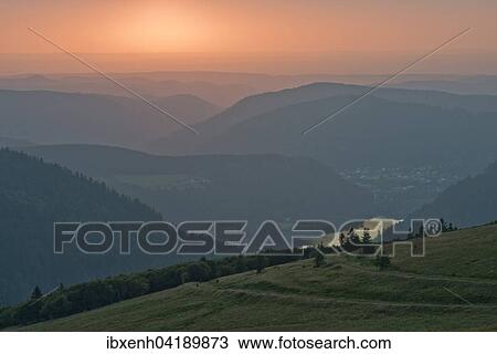 Sunset in the Vosges mountains, Hohneck, Alsace-Lorraine, France, Europe View Large Photo Image Stock Image - Sunset in the Vosges mountains, Hohneck, Alsace-Lorraine, France, Europe. Fotosearch