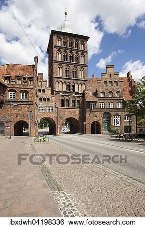The late Gothic era castle gate, Lubeck, Hanseatic City, Schleswig-Holstein, Germany, Europe View Large Photo Image Stock Photograph - The late Gothic era castle gate, Lubeck, Hanseatic City, Schleswig-Holstein, Germany, Europe. Fotosearch