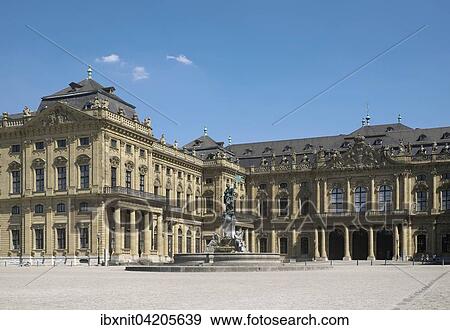 Stock Photo - The Residenz, Wurzburg, Lower Franconia, Bavaria, Germany, Europe. Fotosearch