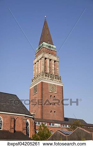 Town Hall Tower, landmark of the city, Kiel, Schleswig-Holstein, Germany, Europe View Large Photo Image Stock Image - Town Hall Tower, landmark of the city, Kiel, Schleswig-Holstein, Germany, Europe. Fotosearch