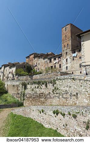 Upper city Colle Alta, Colle di Val d'Elsa, Tuscany, Italy, Europe View Large Photo Image Stock Image - Upper city Colle Alta, Colle di Val d'Elsa, Tuscany, Italy, Europe. Fotosearch