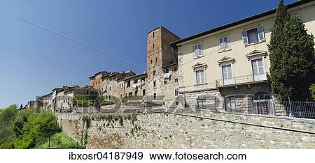 Upper city Colle Alta, Colle di Val d'Elsa, Tuscany, Italy, Europe View Large Photo Image Stock Photo - Upper city Colle Alta, Colle di Val d'Elsa, Tuscany, Italy, Europe. Fotosearch