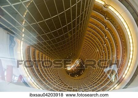 View down into the Jin Mao Tower, Pudtog, Shanghai, China, Asia View Large Photo Image Stock Photo - View down into the Jin Mao Tower, Pudtog, Shanghai, China, Asia. Fotosearch