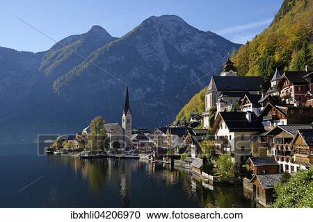 View of Hallstatt, Lake Hallstatt, Salzkammergut, a UNESCO World Heritage Site, Hallstatt-Dachstein, Salzkammergut, Upper Austria, Austria, Europe View Large Photo Image Stock Image - View of Hallstatt, Lake Hallstatt, Salzkammergut, a UNESCO World Heritage Site, Hallstatt-Dachstein, Salzkammergut, Upper Austria, Austria, Europe. Fotosearch