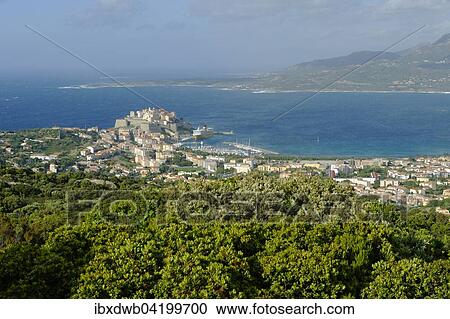 View of Notre Dame de La Serra to Calvi, Haute-Corse, Corsica, France, Europe View Large Photo Image Stock Image - View of Notre Dame de La Serra to Calvi, Haute-Corse, Corsica, France, Europe. Fotosearch
