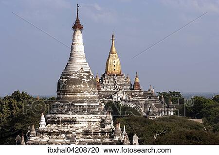 View of pagodas, Ananda temples behind, Bagan, Mandalay Division, Myanmar, Asia View Large Photo Image Stock Image - View of pagodas, Ananda temples behind, Bagan, Mandalay Division, Myanmar, Asia. Fotosearch