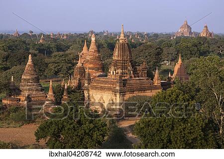 View of pagodas, temples, pagodas field, Bagan, Mandalay Division, Myanmar, Asia View Large Photo Image Stock Image - View of pagodas, temples, pagodas field, Bagan, Mandalay Division, Myanmar, Asia. Fotosearch