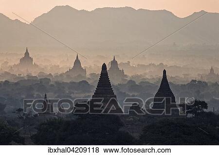 View of pagodas, temples, pagodas field, sunrise, morning light, Bagan, Mandalay region, Myanmar, Asia View Large Photo Image Stock Photo - View of pagodas, temples, pagodas field, sunrise, morning light, Bagan, Mandalay region, Myanmar, Asia. Fotosearch