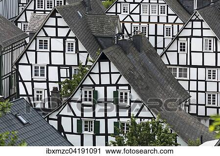 View of the Alter Flecken, half-timbered houses from the 17th century, in the historic center of Freudenberg, North Rhine-Westphalia, Germany, Europe View Large Photo Image Stock Image - View of the Alter Flecken, half-timbered houses from the 17th century, in the historic center of Freudenberg, North Rhine-Westphalia, Germany, Europe. Fotosearch