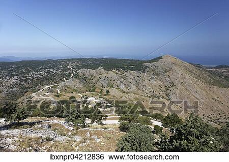 View of the island from Mount Pantokrator, Ionian Islands, Greece, Europe View Large Photo Image Stock Photograph - View of the island from Mount Pantokrator, Ionian Islands, Greece, Europe. Fotosearch