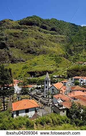 View of the picturesque village of Sao Vicente, Madeira, Portugal, Europe View Large Photo Image Picture - View of the picturesque village of Sao Vicente, Madeira, Portugal, Europe. Fotosearch