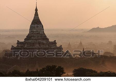 Views of the Shwehsandaw Pagoda, pagodas, temples, pagodas field, backlight, sunrise, morning light, Bagan, Mandalay region, Myanmar, Asia View Large Photo Image Stock Image - Views of the Shwehsandaw Pagoda, pagodas, temples, pagodas field, backlight, sunrise, morning light, Bagan, Mandalay region, Myanmar, Asia. Fotosearch