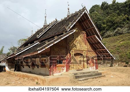 Wan Nyet Buddhist monastery, near Kyaing Tong, Golden Triangle, Myanmar, Asia View Large Photo Image Picture - Wan Nyet Buddhist monastery, near Kyaing Tong, Golden Triangle, Myanmar, Asia. Fotosearch