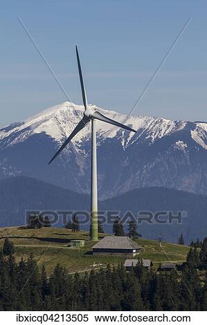 Windmill on the Pretulalpe, Fischbacher Alps, Styria, Austria, Europe View Large Photo Image Stock Photography - Windmill on the Pretulalpe, Fischbacher Alps, Styria, Austria, Europe. Fotosearch