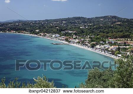 Ypso bay and beach with Kato Agios Markos, Corfu, Ionian Islands, Greece, Europe View Large Photo Image Stock Photo - Ypso bay and beach with Kato Agios Markos, Corfu, Ionian Islands, Greece, Europe. Fotosearch