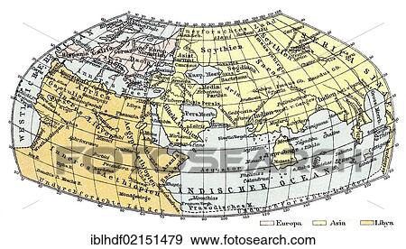 歴史的 地図 から 19世紀 世界地図 によって Claudius Ptolemy ころ 100 180 広告 A ギリシャ語 数学者 地理学者 天文学者 占星家 哲学者 そして 音楽 Theorist 写真館 イメージ館 Iblhdf Fotosearch