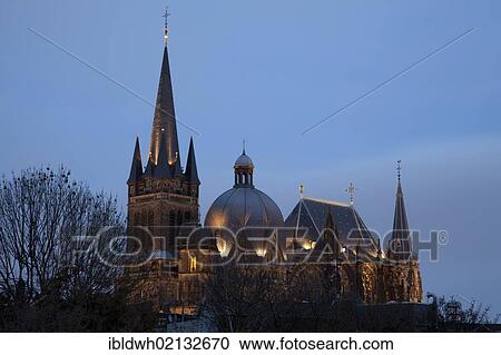 Aachen Cathedral at dusk, UNESCO World Heritage Site, Aachen, North Rhine-Westphalia, Germany, Europe View Large Photo Image Stock Image - Aachen Cathedral at dusk, UNESCO World Heritage Site, Aachen, North Rhine-Westphalia, Germany, Europe. Fotosearch