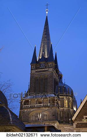 Aachen Cathedral at dusk, UNESCO World Heritage Site, Aachen, North Rhine-Westphalia, Germany, Europe View Large Photo Image Stock Image - Aachen Cathedral at dusk, UNESCO World Heritage Site, Aachen, North Rhine-Westphalia, Germany, Europe. Fotosearch