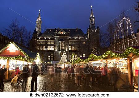 Aachen Christmas market and City Hall at night, Aachen, North Rhine-Westphalia, Germany, Europe View Large Photo Image Stock Image - Aachen Christmas market and City Hall at night, Aachen, North Rhine-Westphalia, Germany, Europe. Fotosearch