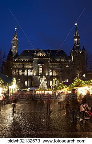 Aachen Christmas market and City Hall at night, Aachen, North Rhine-Westphalia, Germany, Europe View Large Photo Image Stock Image - Aachen Christmas market and City Hall at night, Aachen, North Rhine-Westphalia, Germany, Europe. Fotosearch