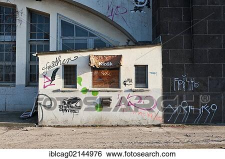 Abandoned kiosk at Honsell Bridge at Osthafen, east port, in Frankfurt am Main, Hesse, Germany, Europe, PublicGround, Europe View Large Photo Image Stock Photograph - Abandoned kiosk at Honsell Bridge at Osthafen, east port, in Frankfurt am Main, Hesse, Germany, Europe, PublicGround, Europe. Fotosearch