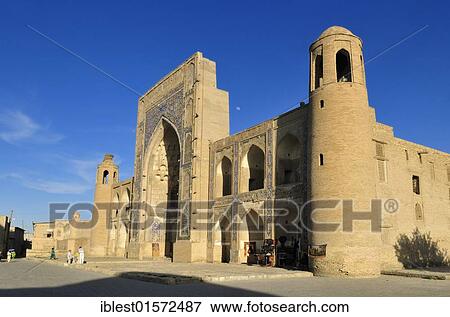 Abdulaziz Chan, Khan Madrassah, Bukhara, Buchara, Silk Road, Unesco World Heritage Site, Uzbekistan, Central Asia, Asia View Large Photo Image Stock Photo - Abdulaziz Chan, Khan Madrassah, Bukhara, Buchara, Silk Road, Unesco World Heritage Site, Uzbekistan, Central Asia, Asia. Fotosearch