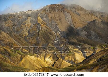 Aerial view, Rhyolite Mountains, Landmannalaugar, Fjallabak Nature Reserve, Highlands, Iceland, Europe View Large Photo Image Stock Photo - Aerial view, Rhyolite Mountains, Landmannalaugar, Fjallabak Nature Reserve, Highlands, Iceland, Europe. Fotosearch