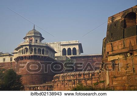 Stock Image - Agra Fort, UNESCO World Heritage, Agra, Uttar Pradesh, India, Asia. Fotosearch