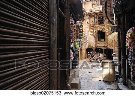 Stock Image - Alley, Kathmandu, Nepal, Asia. Fotosearch