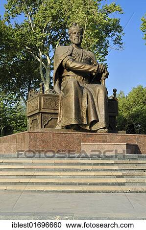 Amir Timur, Temur, Tamerlane Monument, Statue in Samarkand, Silk Road, Uzbekistan, Central Asia, Asia View Large Photo Image Stock Image - Amir Timur, Temur, Tamerlane Monument, Statue in Samarkand, Silk Road, Uzbekistan, Central Asia, Asia. Fotosearch