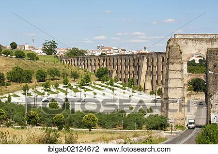 Amoreira Aqueduct, Elvas, Alentejo, Portugal, Europe View Large Photo Image Stock Image - Amoreira Aqueduct, Elvas, Alentejo, Portugal, Europe. Fotosearch