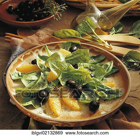 Andalusian orange and spinach salad, Spain, Europe View Large Photo Image Stock Photo - Andalusian orange and spinach salad, Spain, Europe. Fotosearch