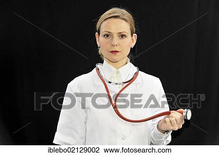 Assistant physician, young doctor with a stethoscope View Large Photo Image Stock Image - Assistant physician, young doctor with a stethoscope. Fotosearch