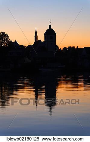 Astheim, view across the Main river at dusk, Volkach, Lower Franconia, Franconia, Bavaria, Germany, Europe View Large Photo Image Stock Photo - Astheim, view across the Main river at dusk, Volkach, Lower Franconia, Franconia, Bavaria, Germany, Europe. Fotosearch