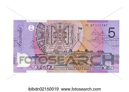 Australian five dollar banknote View Large Photo Image Stock Photo - Australian five dollar banknote. Fotosearch