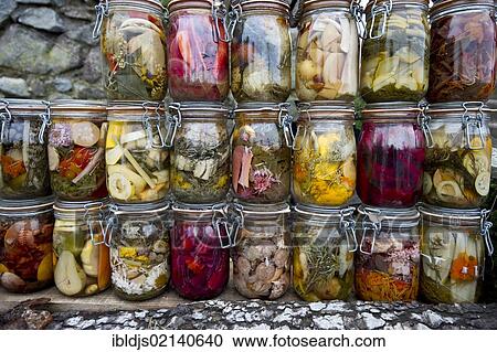Autumn still life with jars of preserved food View Large Photo Image Stock Image - Autumn still life with jars of preserved food. Fotosearch