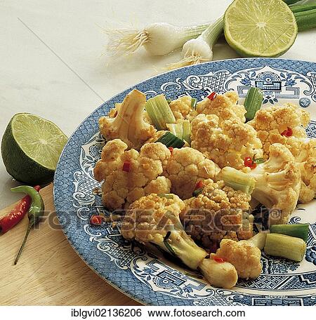 Stock Photograph - Balinese cauliflower and vegetables, Indonesia, Asia. Fotosearch