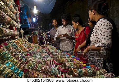 Bangles for sale at street market, Kolkata, West Bengal, India, Asia View Large Photo Image Stock Photo - Bangles for sale at street market, Kolkata, West Bengal, India, Asia. Fotosearch