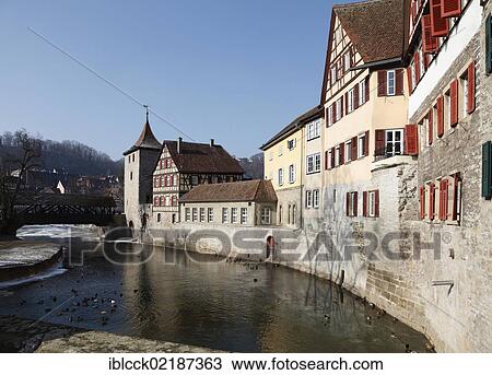 Banks of the Kocher River with Sulfertor gate and the Haalamt building, Schwaebisch Hall, on the Kocher river, Baden-Wuerttemberg, Germany, Europe View Large Photo Image Stock Image - Banks of the Kocher River with Sulfertor gate and the Haalamt building, Schwaebisch Hall, on the Kocher river, Baden-Wuerttemberg, Germany, Europe. Fotosearch