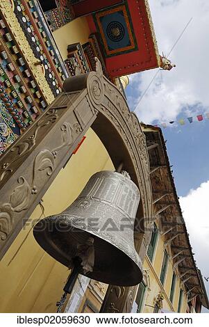 Stock Image - Bell, Boudhanath, Kathmandu, Nepal, Asia. Fotosearch