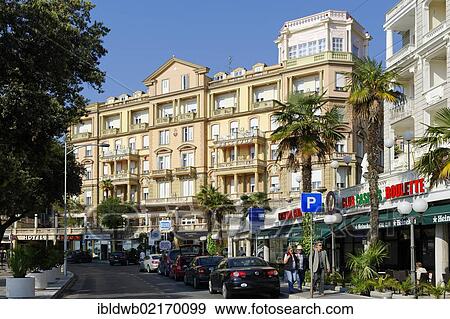 Bellevue Hotel, built in 1891, Opatija, Istria, Croatia, Europe View Large Photo Image Stock Photo - Bellevue Hotel, built in 1891, Opatija, Istria, Croatia, Europe. Fotosearch