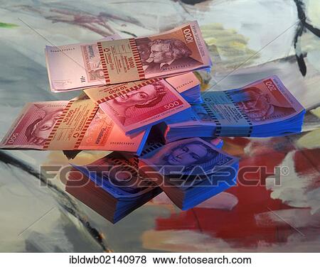 Bills, banknotes, German Mark or Deutsche Mark View Large Photo Image Stock Photo - Bills, banknotes, German Mark or Deutsche Mark. Fotosearch