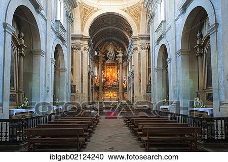 Stock Image - Bom Jesus do Monte Sanctuary, interior, Braga, Minho, Portugal, Europe. Fotosearch