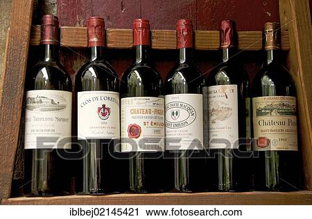 Bottles of "Grand cru" wine, vinery of Saint-Emilion, Gironde, France, Europe View Large Photo Image Stock Image - Bottles of "Grand cru" wine, vinery of Saint-Emilion, Gironde, France, Europe. Fotosearch