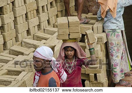 Brick factory where the heavy work is mainly done by children and women, Jorhat area, Assam, India, Asia View Large Photo Image Stock Photo - Brick factory where the heavy work is mainly done by children and women, Jorhat area, Assam, India, Asia. Fotosearch