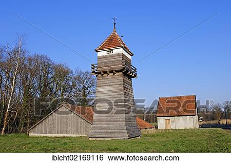 Stock Photograph - Brine storage tower, Gottesgabe Salina, Rheine, Muensterland, North Rhine-Westphalia, Germany, Europe. Fotosearch
