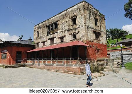Stock Photo - Building in Pashupatinath, Kathmandu, Nepal, Asia. Fotosearch